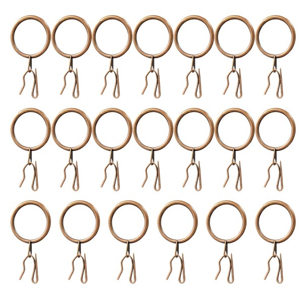 WYAN Pack of 20 Metal Curtain Rings Hanging Rings and