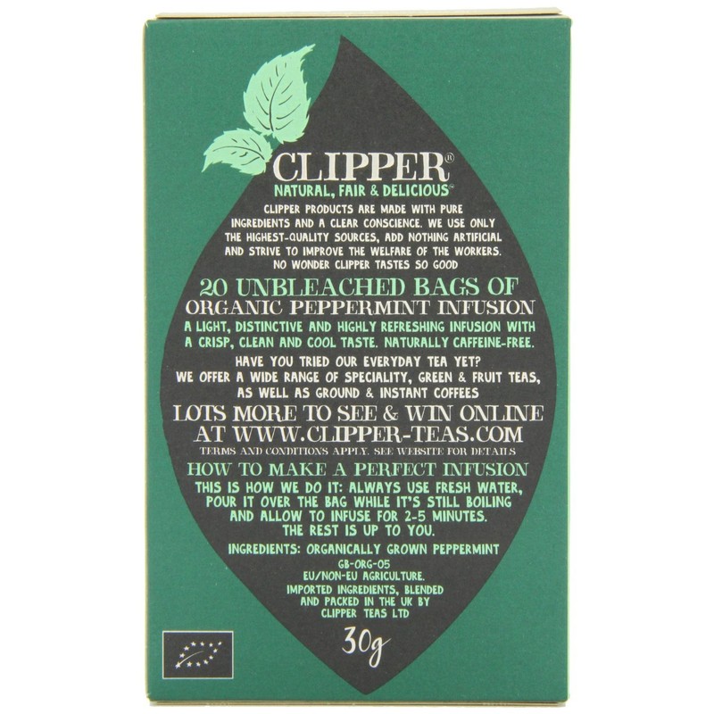 (10 PACK) - Clipper - Organic Peppermint | 20 Bag