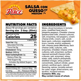 Pace Salsa Con Queso Dip, Cheese Dip, 11 oz Microwavable Bowl