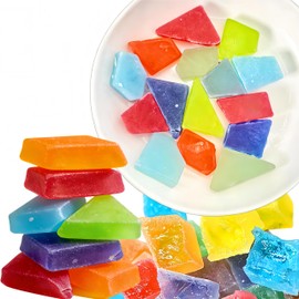 Rainbow Edible Gem Candies 8.8oz - Irregular Shaped Crispy Crystal Clusters