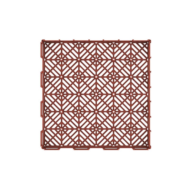Pure Garden Deck Tiles - 6-Pack Pavers - Polypropylene Interlocking