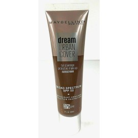 Maybelline New York LOT 2 ~ Maybelline Dream Urban Cover Foundation 375 Java SPF50 Antioxidant-En