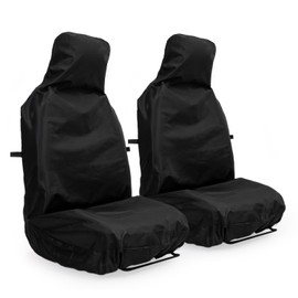 Shipley Motor Factors: Heavy Duty Seat Covers for Front Seats - Waterproof Seat Covers for Cars, Van Seat Covers & Alike - Side Airbag Compatible Seat Covers - Oxford Fabric Bucket Seat Cover - Pair