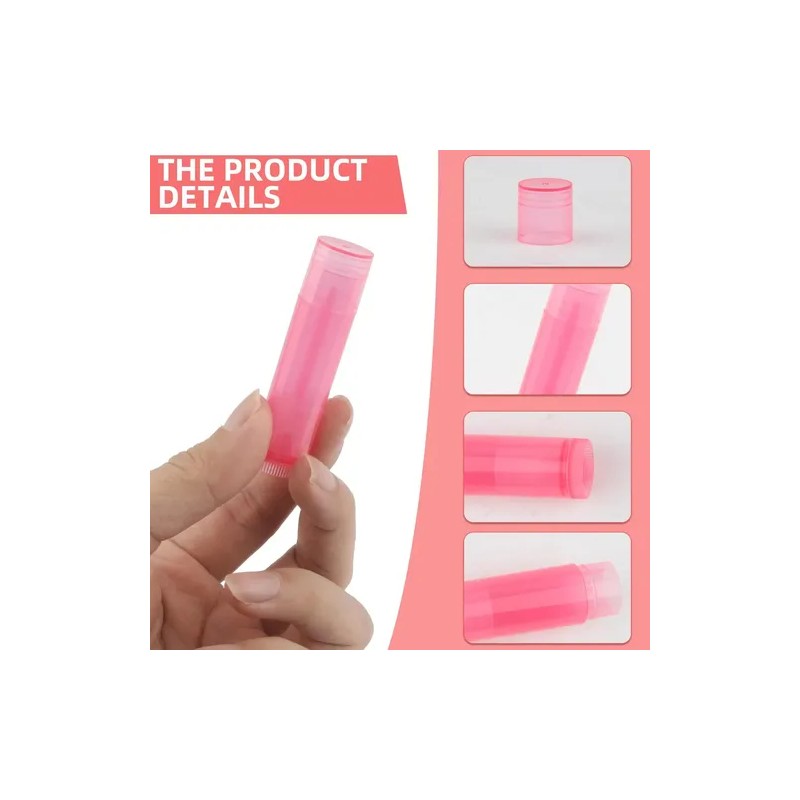 100pzs Tubos De Barra Labial De Labios Translúcidos De 5ml