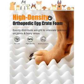 Sytopia Orthopedic Dog Bed for Large Dogs, 42 Inch Extra Large Pet Bed, Washable Waterproof Removable Cover, Anti-Slip Bottom, Durable Crate Mattress Sofa Couch for Indoor Outdoor, X-Large