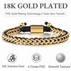 WP WEPICK Gold Bracelets for Men 18K Gold Plated Franco