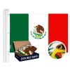 G128 Mexico Mexican Flag 6x10 Ft Double Sided Embroidered 210D