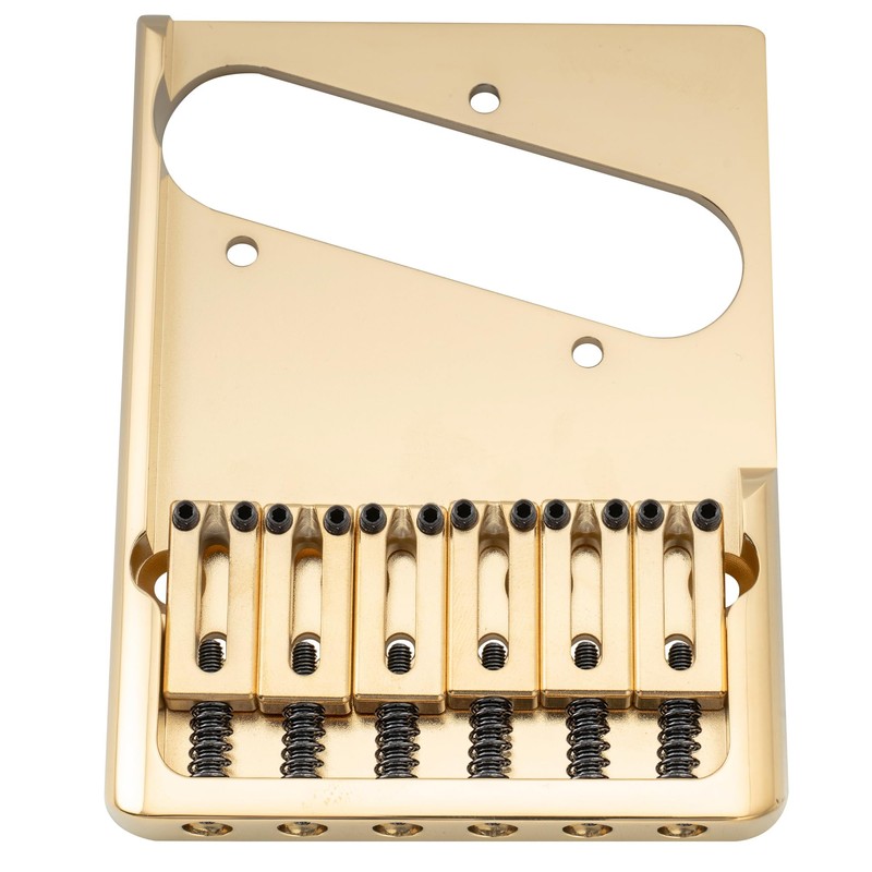 Musiclily Ultra 2-1/8 inch Brass Heavy Duty Asymmetric Telecaster Bridge