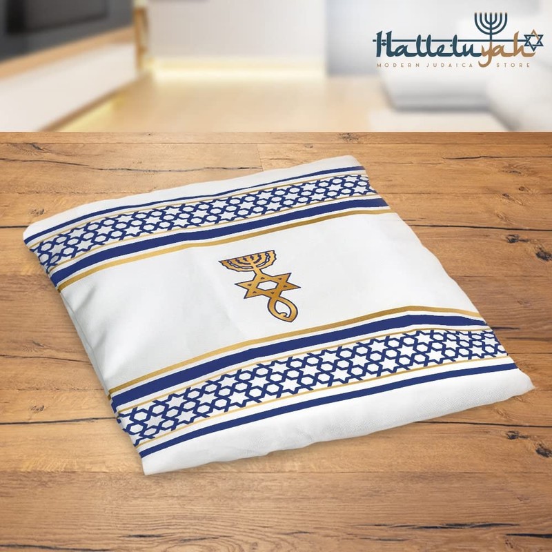 HalleluYAH Messianic Tallit Prayer Shawl 72"x 22" with Bag For