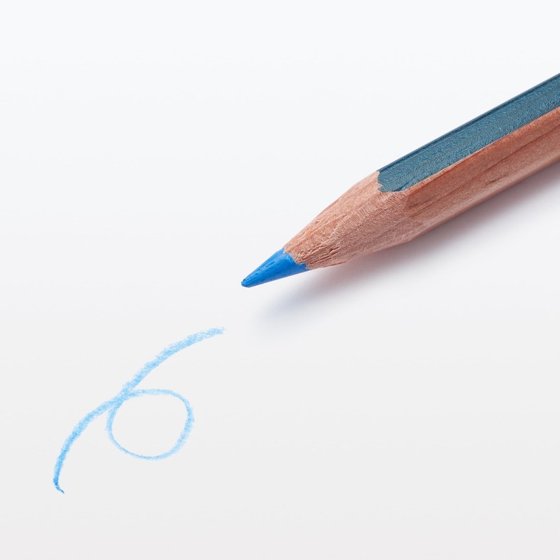 MUJI NB0SPA2S Pencil, Red/Blue