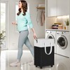 HomeHacks 75L Rolling Laundry Basket with Wheels, Collapsible & Waterproof
