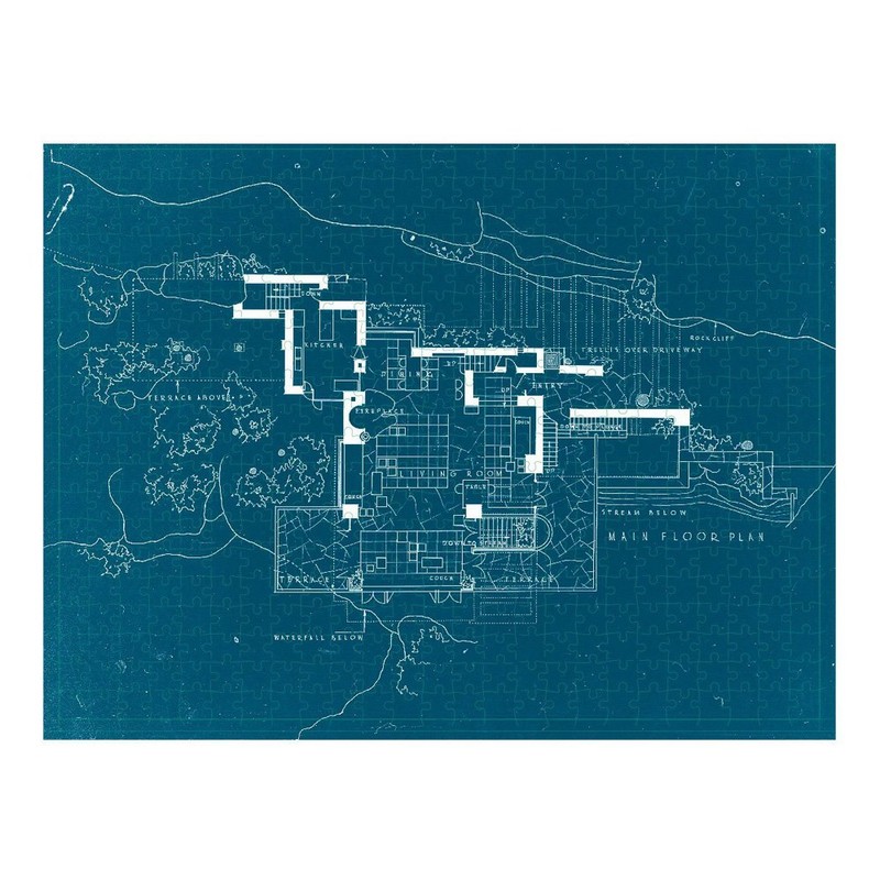 Galison Frank Lloyd Wright Fallingwater 2 Sided 500 Piece Puzzle