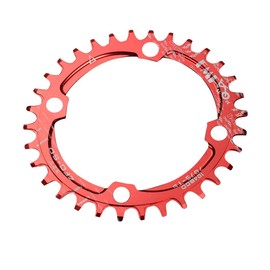 UPANBIKE Bike Chainring Bicycle Narrow Wide Chainring Oval Shape Single Chain Ring 104mm BCD Four Sizes(36T,Red)
