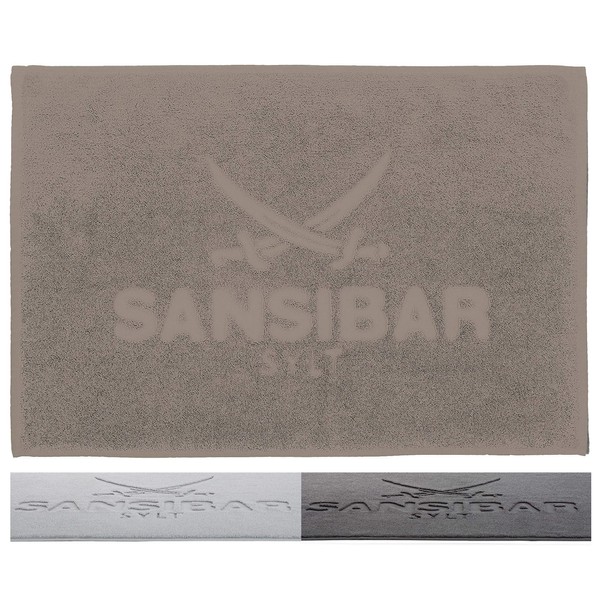 Sansibar Bath Mat 50 x 80 cm 100% Cotton Fine Pile Bath Mat Taupe Single