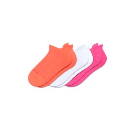 HUE Women's Air Cushion Tab Back No Show Liner Sock 3 Pair Pack, Sherbet Pack, One Size