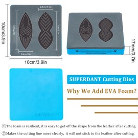 SUPERDANT Fringe Hoop Earring Wooden Die Cutting Tassel Leather Earrings for DIY Craft Wood Cutting Machine Faux Leather Dangle Drop Jewelry Gifts for Women Girls