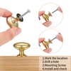 Bateya 12PCS Round Cabinet Knobs Mushroom Shape Pull Handle with