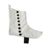 White Scottish kilt SPATS With Black Buttons Size 10