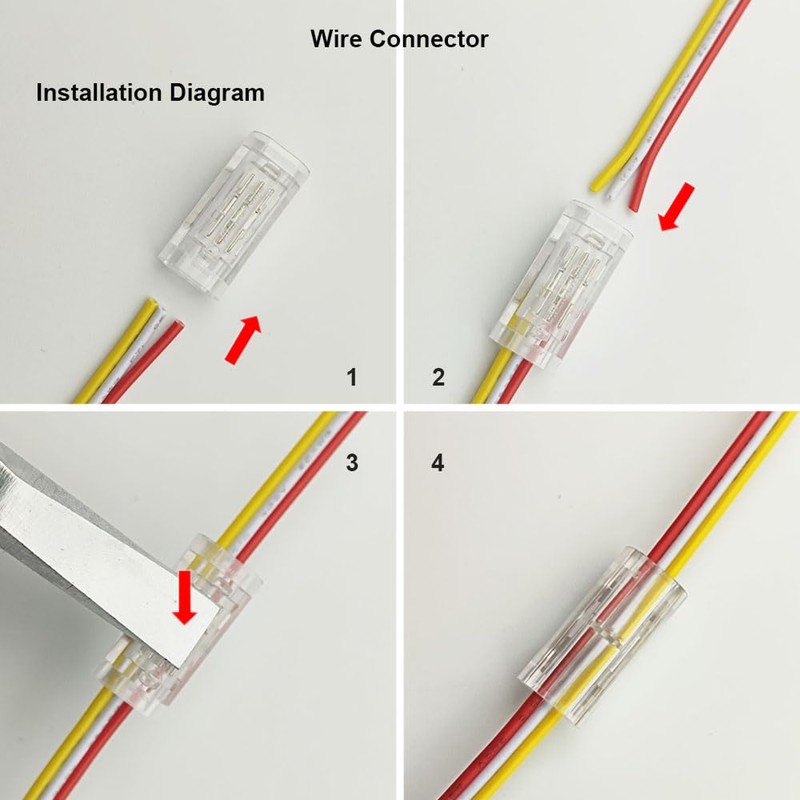 Masterwon Wire Connectors Quick Connect Terminal Block - 3-Pin Electrical