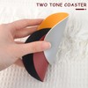 AYNKH 16 PCS Reversible Leather Coasters,1 PCS Coaster Holder, Reversible