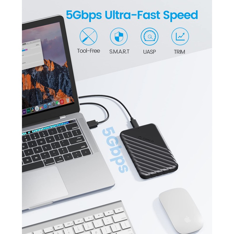 ORICO 2.5 Inch Hard Drive Enclosures, 2-Pack USB 3.0 to
