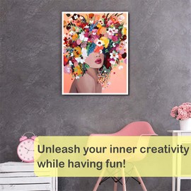 KAMIERFA Painting by Numbers Painting Adult DIY Hand Painted Oil Painting on Canvas Beginner Painting Sets 40 x 50 cm Without Frame, The Princess