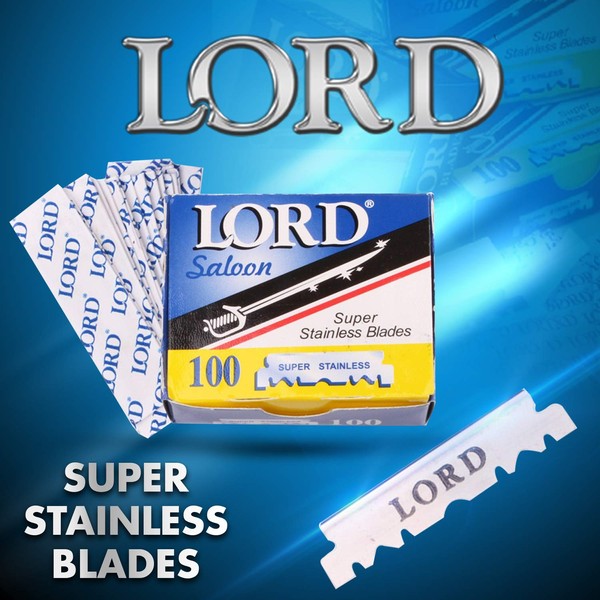 LORD Salon Super Stainless 1/2 Blade Razors, Pack of 1000 Blades