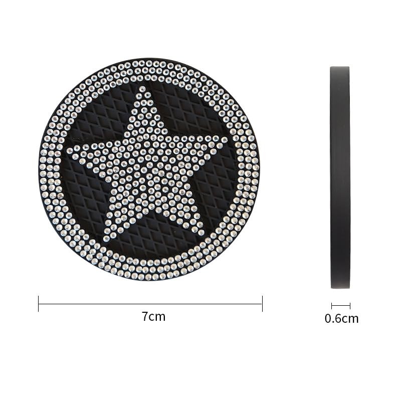 Car Bling Cup Holder Coaster 2 Pack Rhinestone Car Cup