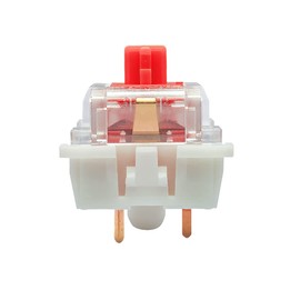 Gateron KS-9 Linear Red Switches for Mechanical Keyboard | RGB SMD LED Compatible | 3-Pin | Plate Mounted | White Housing | 45g Force-20 Pack