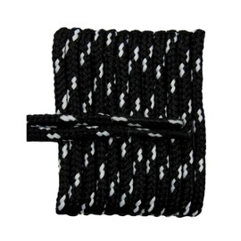 FeetPeople Round Laces, 36 in. x 1 Pair, Black with White Chip