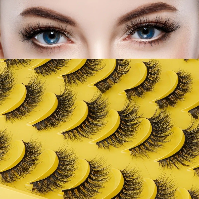 20 Pares De Pestañas Postizas 3d Mixtas Visón Hecho Mano