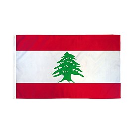 MWS 3x5 Lebanon Polyester Flag 3'x5 Super Polyester Nylon Fade Resistant Double Stitched Premium Penant House Banner Grommets