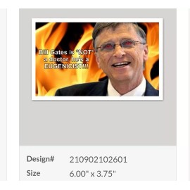 Bill Gates DOESN'T Love you he's EVIL ANTI  Vaccine  Stickers Lot of 3