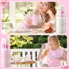 Jingmore 144 Pcs Pink Bow Party Supplies Pink Bow Paper