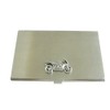 Kiola Designs Silver Toned Textured Modern Motorcycle Business Card Holder