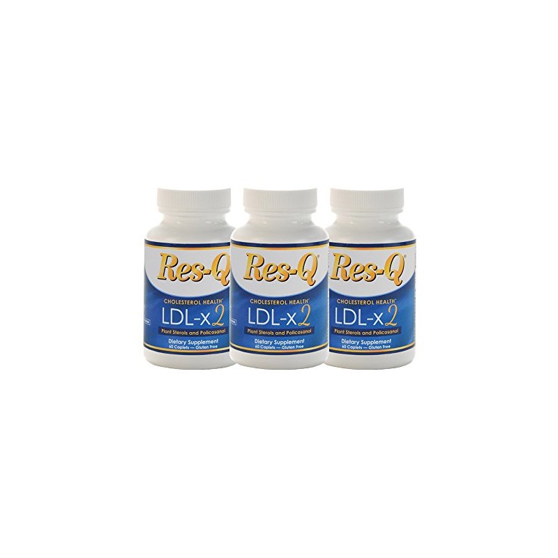 Res-Q LDL-x2 Niacin Free, 60 caplets, 3-Pack