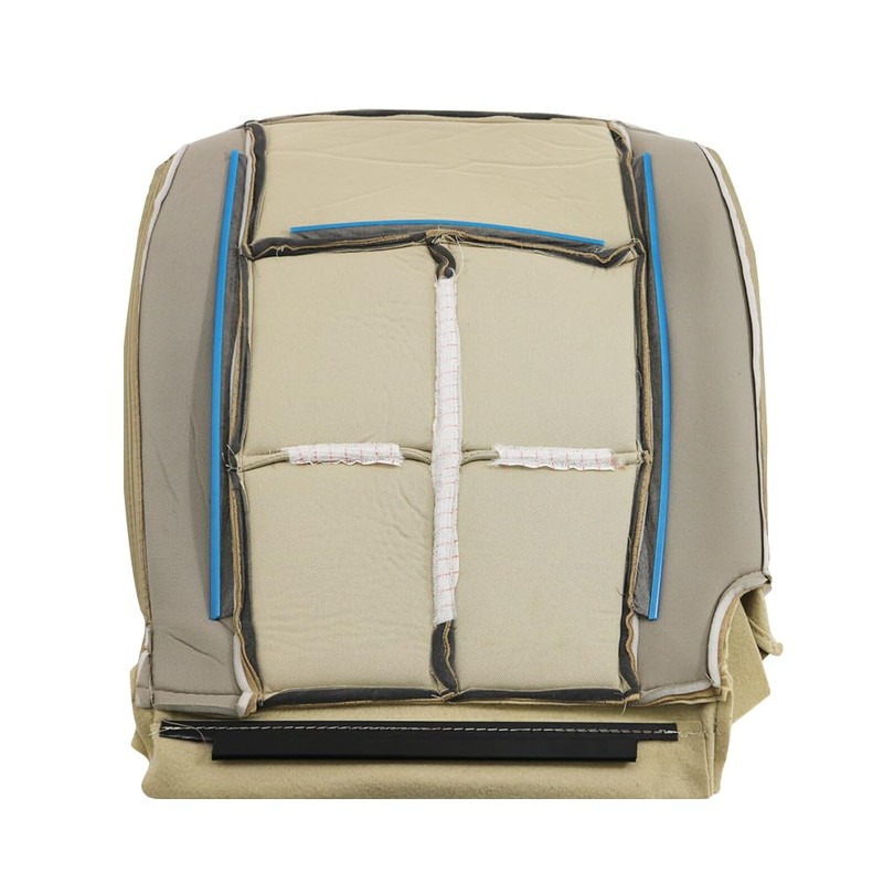 UINIEBOOM Driver Bottom Perforated Leather Seat Cover, Replacement Tan Front