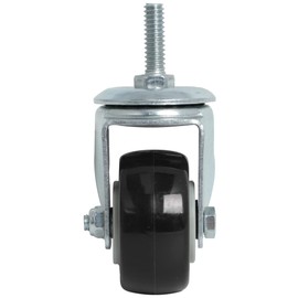 Finnhomy Stem Caster Wheels 2 Inch Heavy Duty Threaded Swivel Casters 1/4" - 20 x 1 Set of 4 for Wire Shelve Wheels P Anti-wear Smooth Casters, Black