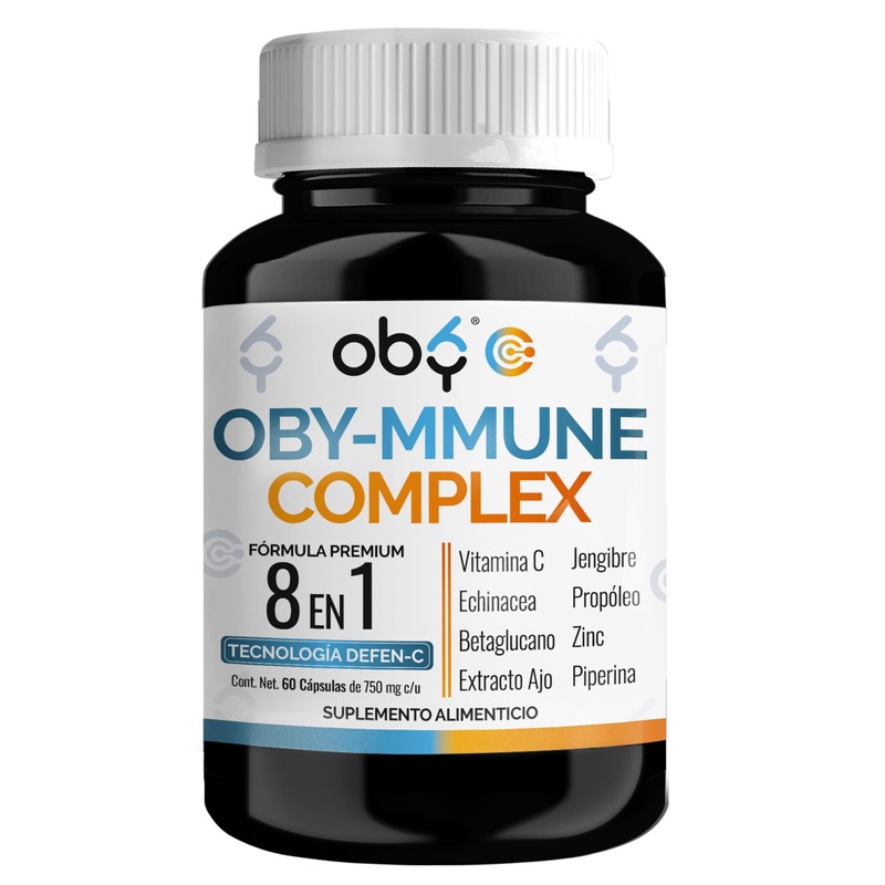 OBY Vitamina C, Jengibre, Echinacea y Ajo 60 cápsulas