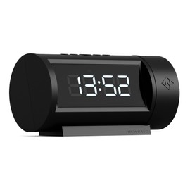 NEWGATE® Digital Retro Alarm Clock - LED Alarm Clock - Digital Alarm Clock - LED Display - Office Clock (Black)