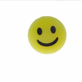 Jinshining Fluorescent Green Smiley Emoji Tennis Racket Vibration Dampener Soft Silicon Racket Dampener Cartoon Shape Tennis Racquet Shock Absorbers Tennis Racket for Racquetball
