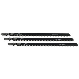 BOSCH T744D3 3-Piece 6 In. 7 TPI Speed for Wood T-Shank Jig Saw Blades, 7'' 6 TPI - 3 pcs