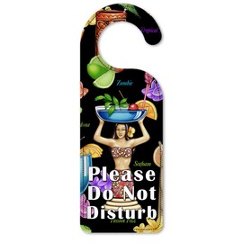 Art Plates Do Not Disturb Door Knob Hanger Sign - Tropical Drinks - Image by Dan Morris