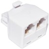 kenable RJ11 4 Wire 2 Way Adapter Dual RJ11 Sockets