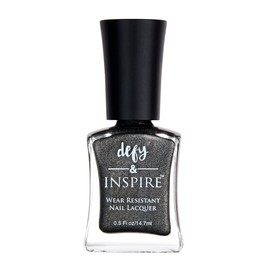 defy & Inspire Esmalte de uñas resistente al desgaste, luces viernes por la noche, secado rápido, brillante, esmalte de laca de larga duración, grueso, diseño de cepillo para una manicura y pedicura profesional, en casa, 0.5 onzas