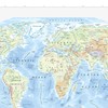 World Physical Map with Major Geographical Features For Home or
