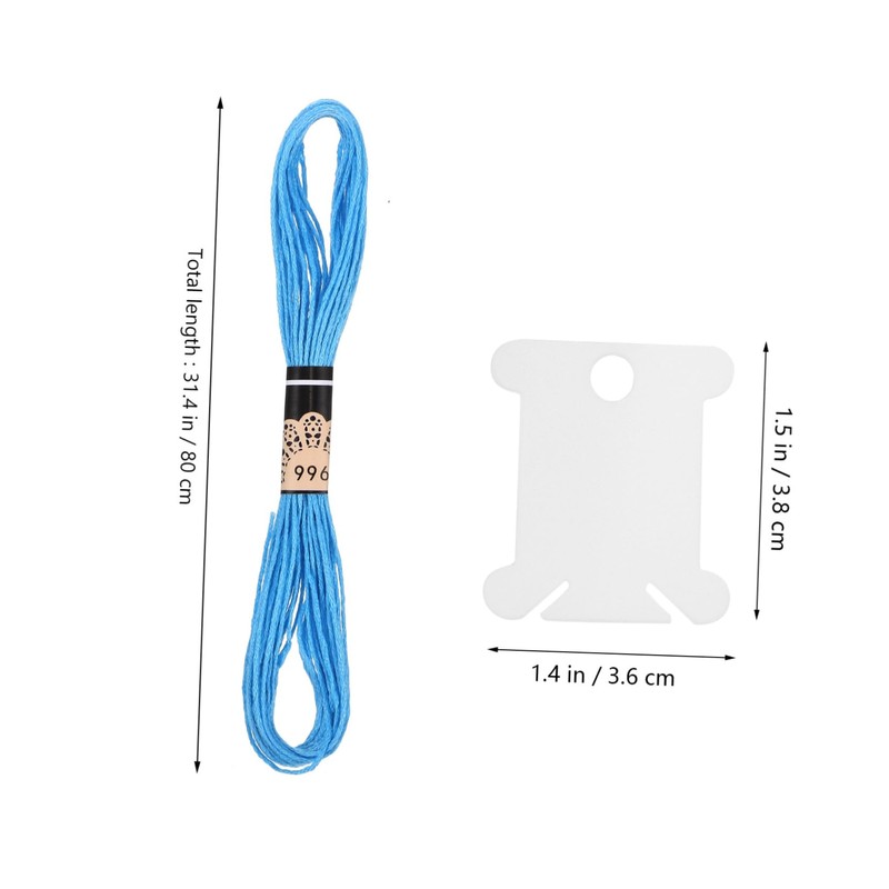 TEHAUX 100pcs Embroidery Floss Embroidery Thread Bobbins Cotton Strings for