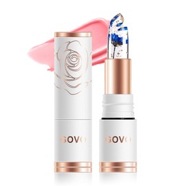 Wirwody Lip Tint, Flower Jelly, Warm Color Changing, Moisturizing Gloss, Long Lasting, Transparent Lip with Petals, Moisturizing Care, 2 Colors, 01# Blue Rose
