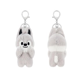 EIROVYA 10 cm Skzoo Keychain, Stray Kids Plush Key Ring Magnet Series ATE SKZoo Plush, Cute Key Ring Pendant for Fans (Wolfchan)