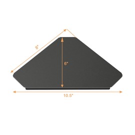 MKO Small Wall Mounted Floating Corner Shelves Metal Black Pack of 2 (8 in)